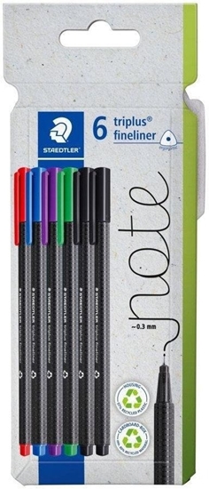 Picture of STAEDTLER Fineliner triplus rPP, 6 Stück