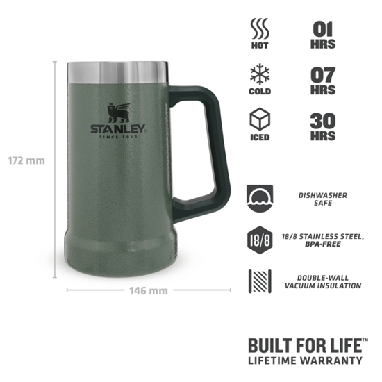 Изображение Stanley Alus kauss Adventure The Big Grip Beer Stein 0 7L zals 2802874033