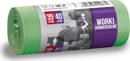 Attēls no Staples Worki na mieci 35l zielony 40/rol