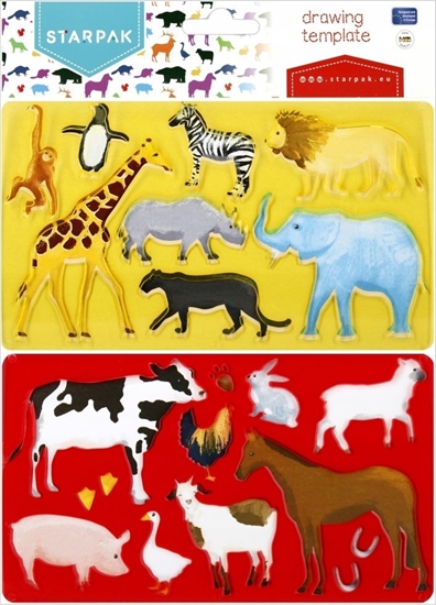 Picture of Starpak SZABLON ANIMALS 225X130 2SZT STK PBH 12/144