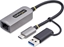 Attēls no StarTech USB-C to Ethernet Adapter w/USB-A Adapter, Realtek RTL8153B - adapter sieciowy - USB-C 3.2 Gen 1 - Gigabit Ethernet - szary