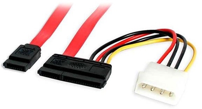 Изображение StarTech SATA18POW kabel SATA 0,457 m SATA 7-pin + Molex (4-pin) Czerwony
