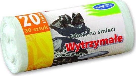 Picture of Stella Pack STELLA PACK Worki na mieci wytrzymae biae 20l, 30 sztuk na rolce