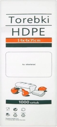 Picture of Stella Torebki spoywcze HDPE, 14x4x35cm, 1000 szt., transparentne