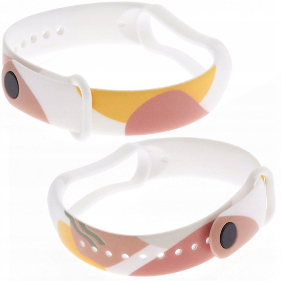 Изображение Strap Moro opaska do Xiaomi Mi Band 5 / 6 silikonowy pasek bransoletka do zegarka wzór 7