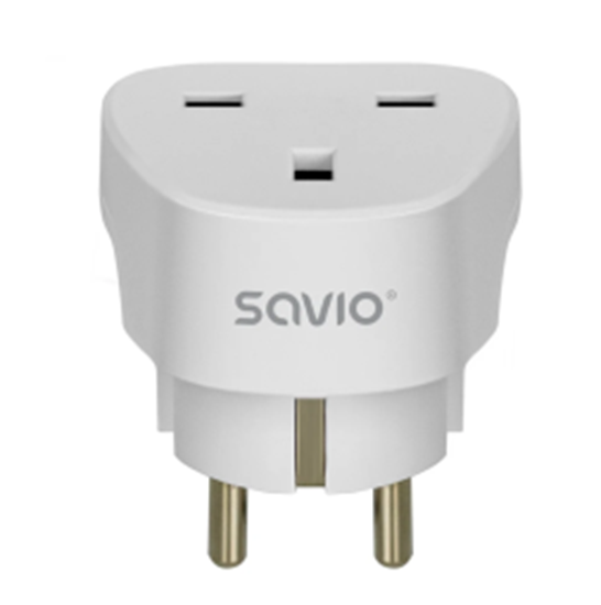 Picture of Strāvas adapteris SAVIO Travel adapter UK socket - EU plug