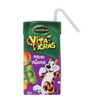 Picture of Sulas dzēriens ELMENHORSTER Vita Tigra, Vīnogu-persiku, 0.2l