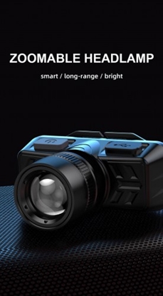 Attēls no SUPFIRE Uzlādējams Galvas lukturītis | ZOOM līdz 200m| 1200 mAh akumulators | USB | 150 lm | IP32