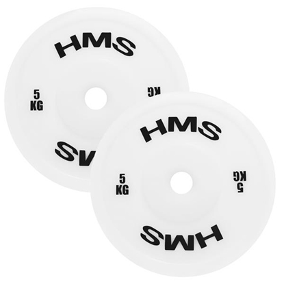 Attēls no Svara diski TPP05 WHITE PE OLYMPIC PLATE 2 x 5.0 KG HMS