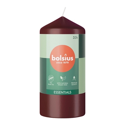 Изображение Svece stabs Bolsius Velvet sarkana