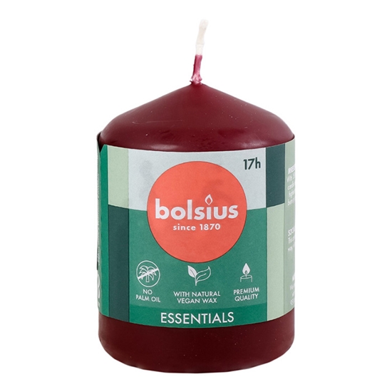 Изображение Svece stabs Bolsius Velvet sarkana