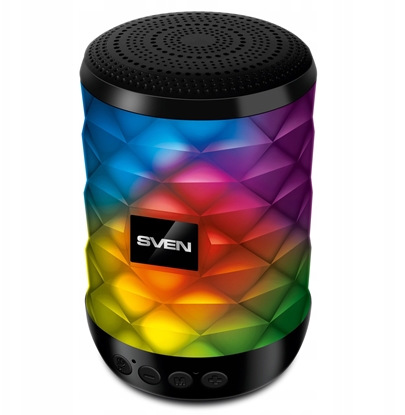 Picture of SVEN PS-55  black  power output 5W (RMS)  TWS  Bluetooth  FM  USB  microSD  lithium battery  SV-021146