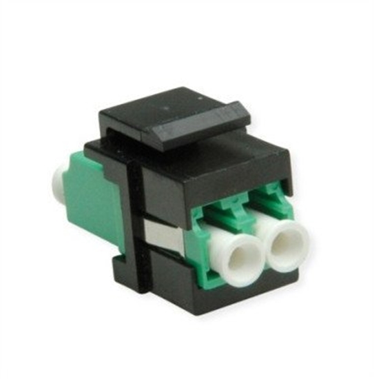 Picture of Roline Fiber Optic Keystone Jack, LC/LC Duplex, Singlemode, OS2, APC