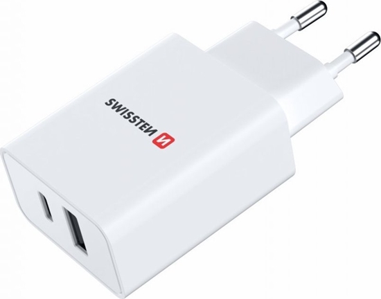 Picture of Swissten GaN Travel Charger PD 30W USB-C / USB