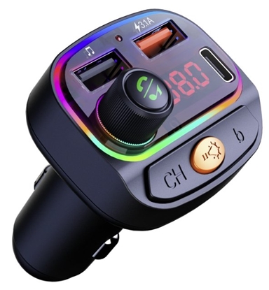 Изображение Swissten RGB Bluetooth FM Transmitter 2x USB / USB-C