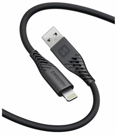 Picture of Swissten Soft Silicone USB - Lightning Data and Charging Cable 0.4m