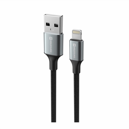 Изображение Swissten Textile II USB - Lightning Data and Charging cable 1.5m