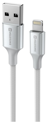 Изображение Swissten Textile II USB - Lightning Data and Charging cable 1.5m