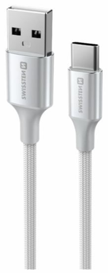Изображение Swissten Textile II USB - USB-C Data and Charching Cable 1.5m