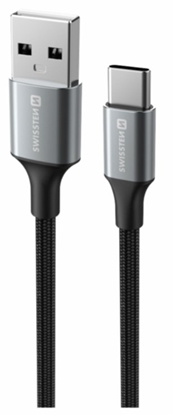 Изображение Swissten Textile II USB - USB-C Data and Charching Cable 1.5m