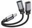 Изображение Swissten Textile Lightning Audio Charging Adapter 2x Lightning 0.12m