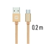 Изображение Swissten Textile Quick Charge Universal Micro USB Data and Charging Cable 0.2m