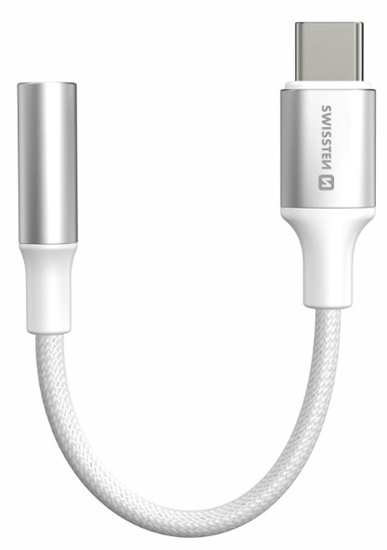 Picture of Swissten Textile USB-C to Jack 3.5mm Audio Adapter 15cm