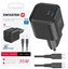 Attēls no adowarka Swissten Travel Charger GaN USB-C 35W PD + Data Cable USB-C 1.2m
