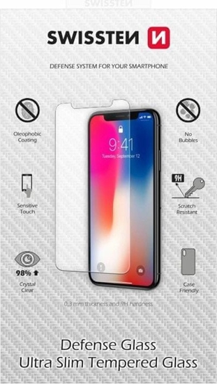 Изображение Swissten Ultra Slim Tempered Glass for Apple iPhone 12 / 12 Pro