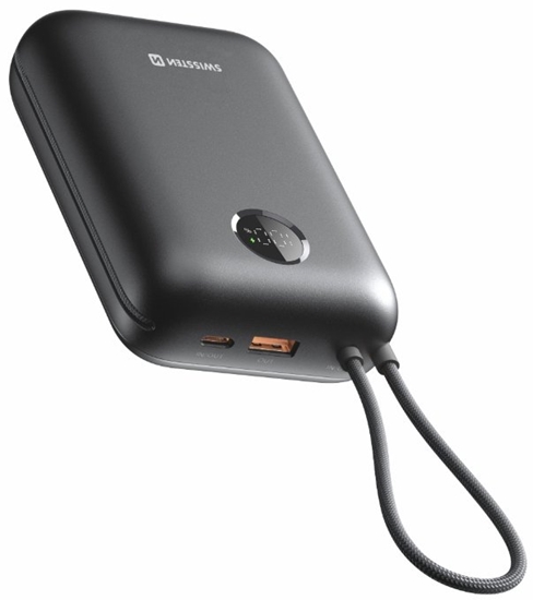 Изображение Swissten Voltbox 35W Power Bank 20000 mAh with Built-In Cables USB-C and Lightning