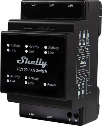 Attēls no Switch Shelly Shelly Relais "Switch" 5 Ports 10/100 Mbit
