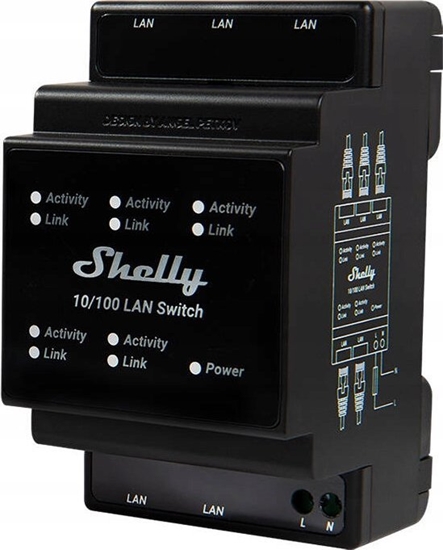 Picture of Switch Shelly Shelly Relais "Switch" 5 Ports 10/100 Mbit