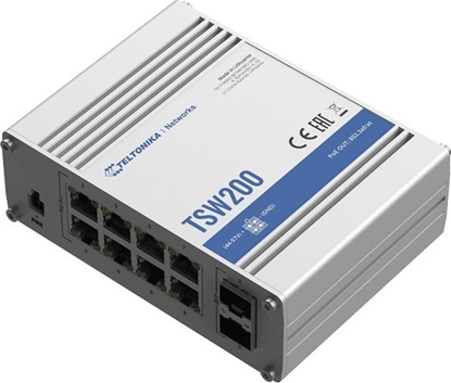 Picture of Switch Teltonika Teltonika Ethernet Switch TSW200 10/100/1000 Mbps (RJ-45), Unmanaged, Desktop, Ethernet LAN (RJ-45) ports 8