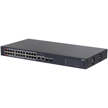 Attēls no Switch|DAHUA|CS4226-24ET-240|Desktop/pedestal|Rack 1U|24x10Base-T / 100Base-TX|2x10/100/1000BASE-T/SFP combo|2|26|PoE ports 24|240 Watts|CS4226-24ET-240