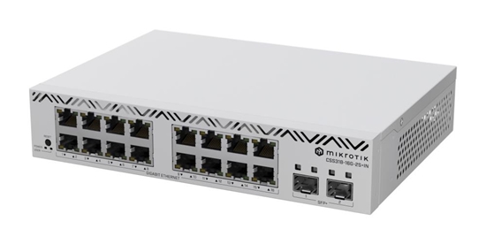 Picture of Switch|MIKROTIK|16x10Base-T / 100Base-TX / 1000Base-T|CSS318-16G-2S+IN