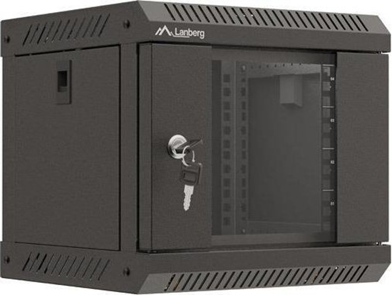 Picture of Lanberg 10" 4U 300x300 Wandgehäuse Glastür (FlatPack) sw