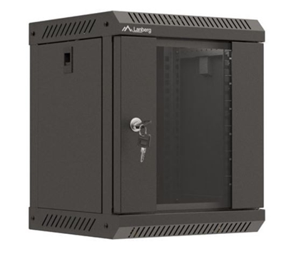 Изображение Lanberg 10" 6U 300x300 Wandgehäuse Glastür (FlatPack) sw