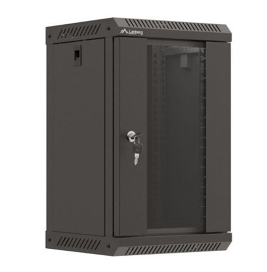 Изображение Lanberg 10" 9U 300x300 Wandgehäuse Glastür (FlatPack) sw