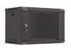 Picture of Szafa instalacyjna rack wisząca 19" 6U 540x350 czarna drzwi  przeszklone ( flat pack) 