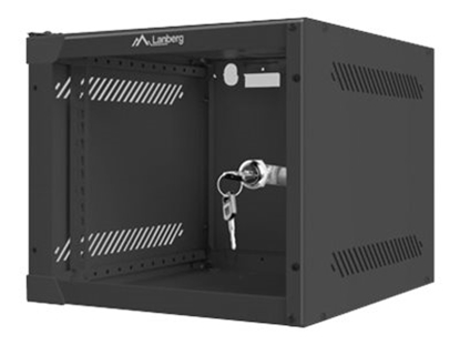 Изображение Lanberg Rack Wandschrank 10" 4U/280X310 Glastür schwarz