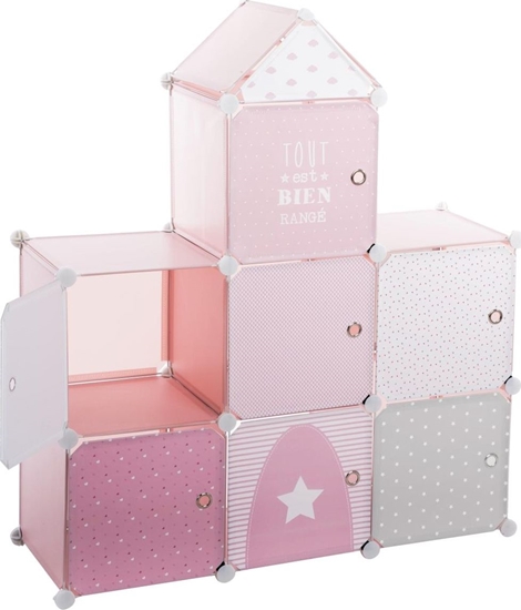 Picture of Szafka Castle do pokoju dziecka róowa