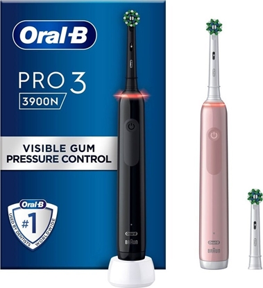 Attēls no Szczoteczka Oral-B Pro 3 3900 Duo Gift Edition 2 szt. Pink/Black