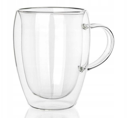 Attēls no SZKLANKA TERMICZNA KUBEK 350ml Z PODWÓJN SCIANK DO KAWY HERBATY