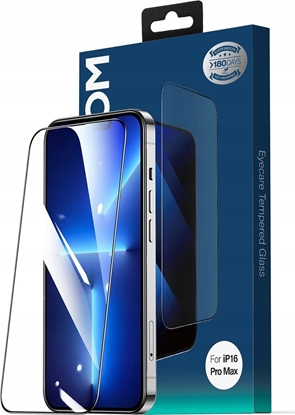 Attēls no Szko hartowane Joyroom JR-MLG0284 2.5D Anti-Blue Light + Dustproof z czarn ramk na iPhone 15/16