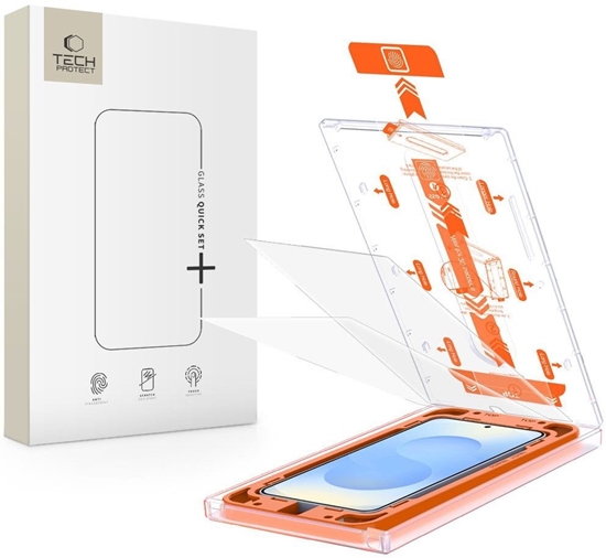 Изображение SZKO HARTOWANE TECH-PROTECT QUICK SET+ 2-PACK GALAXY S25 CLEAR