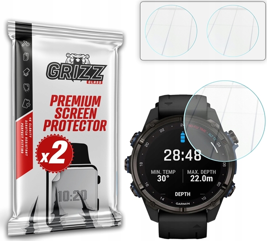 Picture of Szko hybrydowe GrizzGlass HybridGlass do Garmin Descent Mk3i 51mm