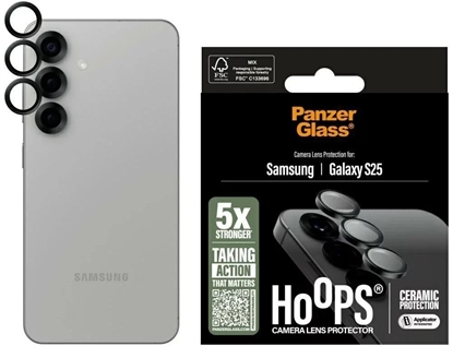 Attēls no Szko na aparat do Samsung Galaxy S25 PanzerGlass Hoops Camera Lens Protector Szare