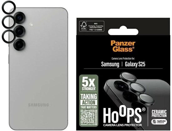 Picture of Szko na aparat do Samsung Galaxy S25 PanzerGlass Hoops Camera Lens Protector Szare