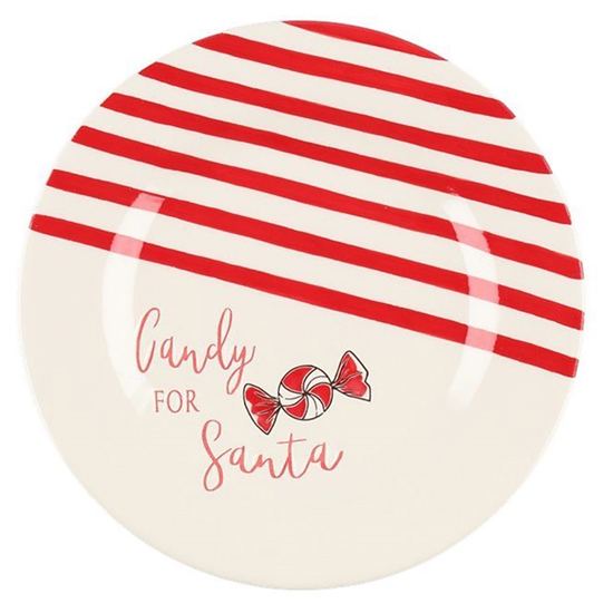 Изображение Šķīvis Winteria candy for santa 20cm balts, sarkans