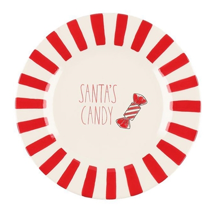 Изображение Šķīvis Winteria santas candy 20cm balts, sarkans